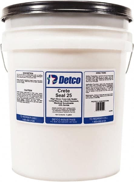 Detco - 5 Gal Pail Glossy Clear Sealer - 400 Sq Ft/Gal Coverage, <100 g/L g/L VOC Content - Makers Industrial Supply