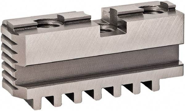 Bison - 19.68" Max Chuck Diam Compatibility, Steel Tongue & Groove Hard Lathe Master Jaws - 0 Steps - Makers Industrial Supply