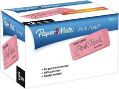 Paper Mate - Rectangle Rubber Eraser - Pink - Makers Industrial Supply