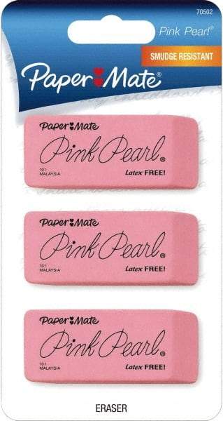 Paper Mate - Rectangle Rubber Eraser - Pink - Makers Industrial Supply