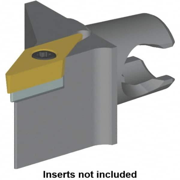 Kennametal - Right Hand Cut, Size KM20, VB.. Insert Compatiblity, Modular Turning & Profiling Cutting Unit Head - 12.5mm Ctr to Cutting Edge, 25mm Head Length, Series KM Mini - Makers Industrial Supply