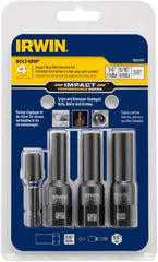 Irwin - 4 Piece Bolt Extractor Set - Clam Shell - Makers Industrial Supply