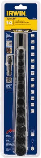 Irwin - 14 Piece Bolt Extractor Set - Magnetic Rail - Makers Industrial Supply