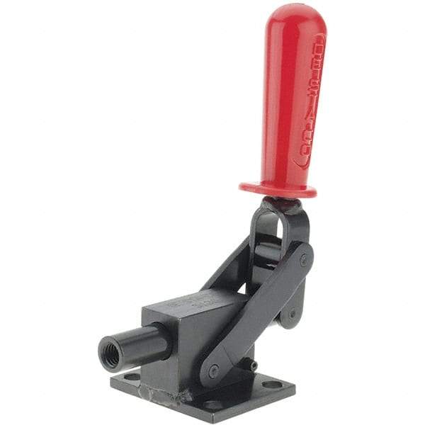 De-Sta-Co - 5,800.07 Lb Load Capacity, Flanged Base, Carbon Steel, Standard Straight Line Action Clamp - 4 Mounting Holes, 0.41" Mounting Hole Diam, 1.14" Plunger Diam, Straight Handle - Makers Industrial Supply