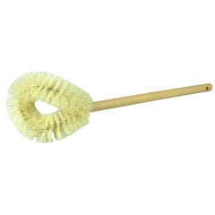 Toilet Bowl Brush, Professional, White Tampico Fill, Hardwood Handle - Makers Industrial Supply