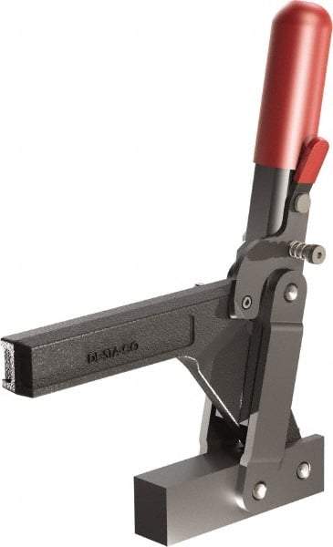 De-Sta-Co - 1,147 Lb Holding Capacity, Vertical Handle, Manual Hold Down Toggle Clamp - 138° Handle Movement, 74° Bar Opening, Solid Bar, Solid Base, Oxide Finish, Forged Alloy Steel - Makers Industrial Supply