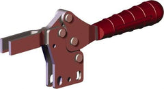 De-Sta-Co - 499 Lb Holding Capacity, Horizontal Handle, Manual Hold Down Toggle Clamp - 56° Handle Movement, 91° Bar Opening, U-Bar, Straight Base, Carbon Steel - Makers Industrial Supply