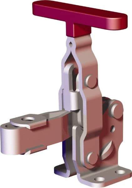 De-Sta-Co - 375 Lb Holding Capacity, Vertical Handle, Manual Hold Down Toggle Clamp - 57° Handle Movement, 99° Bar Opening, U-Bar, Flanged Base, Carbon Steel - Makers Industrial Supply