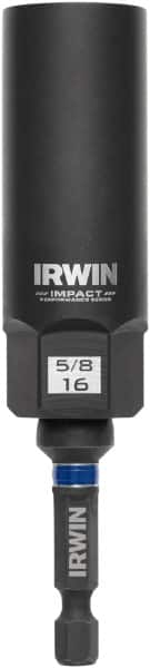 Irwin - 3/8" Drive Reverse Spiral Flute Hex Bolt Remover - 1/4" Hex, 2-1/2" OAL - Makers Industrial Supply