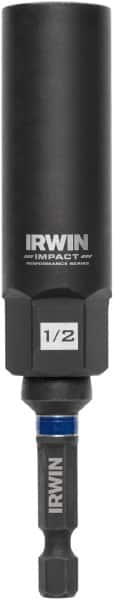 Irwin - 3/8" Drive Reverse Spiral Flute Hex Bolt Remover - 1/4" Hex, 2-1/2" OAL - Makers Industrial Supply