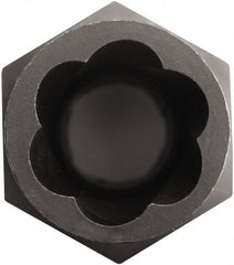 Irwin - 3/8" Drive Reverse Spiral Flute Hex Bolt Remover - 1/4" Hex, 2-1/2" OAL - Makers Industrial Supply