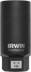 Irwin - 3/8" Drive Reverse Spiral Flute Hex Bolt Remover - 1/4" Hex, 2-1/2" OAL - Makers Industrial Supply