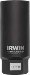 Irwin - 3/8" Drive Reverse Spiral Flute Hex Bolt Remover - 1/4" Hex, 2-1/2" OAL - Makers Industrial Supply