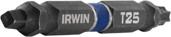 Irwin - #2" Square Size Torx/Square Bit - 1/4" Hex Drive, 2-3/8" OAL - Makers Industrial Supply