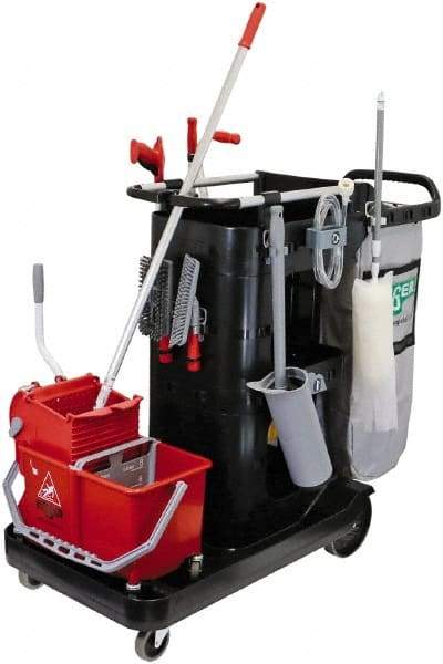 Unger - 35 Gal Plastic Janitor Cart - 22-1/2" Width - Makers Industrial Supply