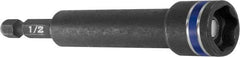 Irwin - 1/2" Magnetic Nutsetter - 1/4" Hex Drive, 4" OAL, 3/4" Socket Nose Diam - Makers Industrial Supply