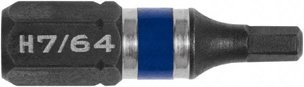 Irwin - 7/64" Hex Bit - 1/4" Hex Drive, 1" OAL - Makers Industrial Supply