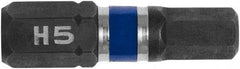 Irwin - 5mm Hex Bit - 1/4" Hex Drive, 1" OAL - Makers Industrial Supply