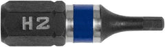 Irwin - 2mm Hex Bit - 1/4" Hex Drive, 1" OAL - Makers Industrial Supply