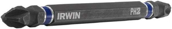 Irwin - #2 x #2 D/E Phillips Screwdriver Bit - 1/4" Hex Drive, 4" OAL - Makers Industrial Supply