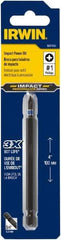 Irwin - #1 Phillips Screwdriver Bit - 1/4" Hex Drive, 4" OAL - Makers Industrial Supply