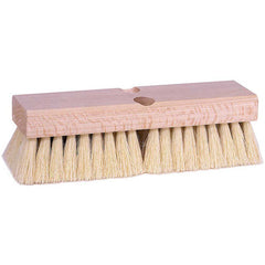 10″ Deck Scrub Brush, White Tampico Fill - Makers Industrial Supply