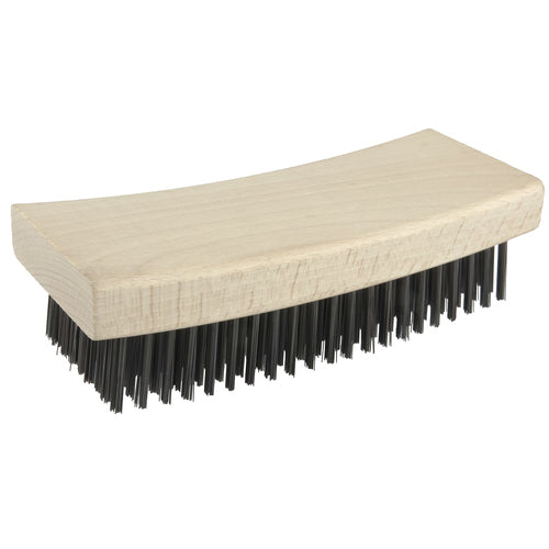 Block Type Scratch Brush, .012 Steel Fill, Curved Face - Makers Industrial Supply