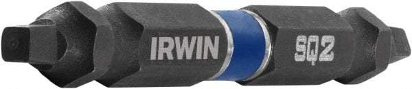 Irwin - #2 x #2" Square Size D/E Square Recess Screwdriver Bit - 1/4" Hex Drive, 2-3/8" OAL - Makers Industrial Supply