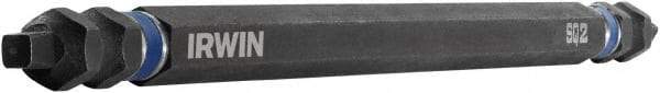 Irwin - #2 x #2" Square Size D/E Square Recess Screwdriver Bit - 1/4" Hex Drive, 6" OAL - Makers Industrial Supply