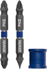 Irwin - 3 Piece, Phillips, Slotted Handle, Double End Bit Set - No. 2 Phillips - Makers Industrial Supply