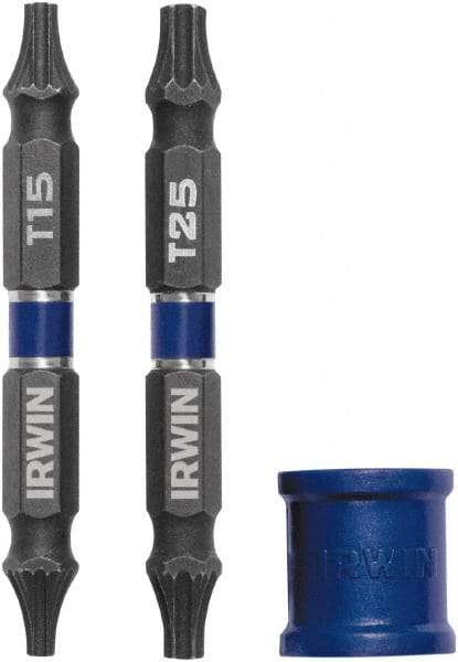 Irwin - 3 Piece, Torx Handle, Double End Bit Set - No. 2 Phillips - Makers Industrial Supply