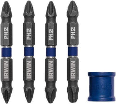 Irwin - 5 Piece, Phillips Handle, Double End Bit Set - No. 1 to No. 3 Phillips - Makers Industrial Supply