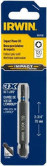 Irwin - T20 Torx Bit - 1/4" Hex Drive, 2-3/4" OAL - Makers Industrial Supply