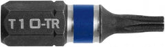 Irwin - 1/4" Drive T10 Torx Screwdriver Bit - 1" OAL, Insert Bit - Makers Industrial Supply