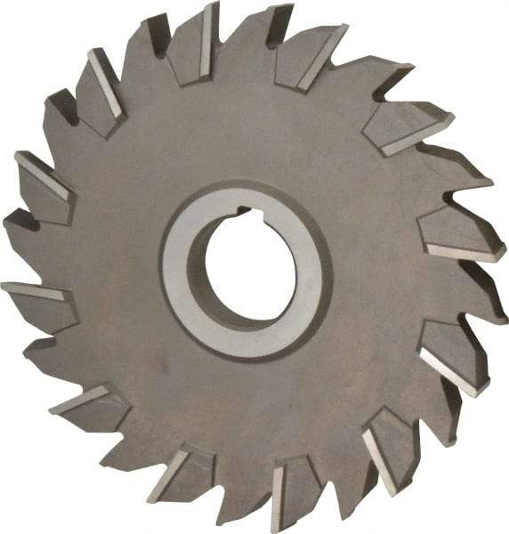 Keo - 6" Diam x 1/2" Width of Cut, 24 Teeth, High Speed Steel Side Milling Cutter - Staggered Teeth, Uncoated - Makers Industrial Supply