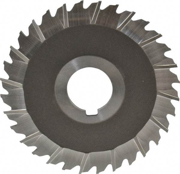 Keo - 4" Blade Diam x 3/32" Blade Thickness, 1" Hole, 32 Teeth, High Speed Steel Side Chip Saw - Staggered Tooth, Arbor Connection, Right Hand Cut, Uncoated - Makers Industrial Supply