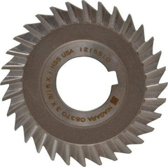 Keo - 3" Blade Diam x 3/16" Blade Thickness, 1" Hole, 32 Teeth, High Speed Steel Side Chip Saw - Straight Tooth, Arbor Connection, Right Hand Cut, Uncoated, with Keyway - Makers Industrial Supply