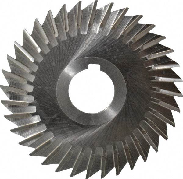 Keo - 4" Blade Diam x 1/16" Blade Thickness, 1" Hole, 36 Teeth, High Speed Steel Side Chip Saw - Straight Tooth, Arbor Connection, Right Hand Cut, Uncoated, with Keyway - Makers Industrial Supply