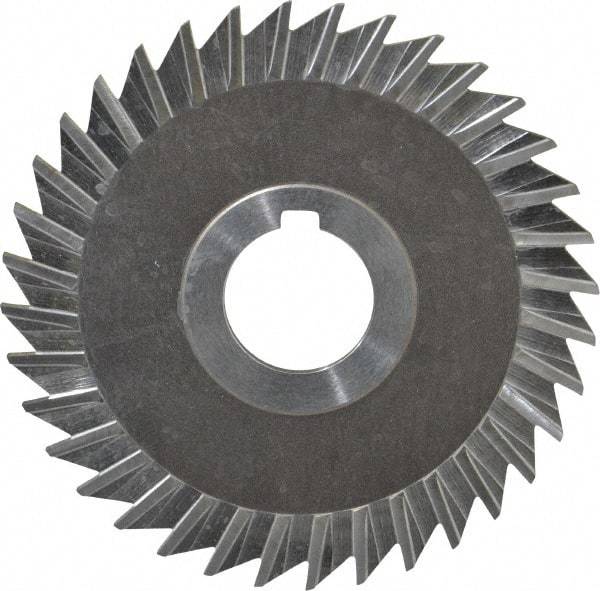 Keo - 4" Blade Diam x 1/8" Blade Thickness, 1" Hole, 36 Teeth, High Speed Steel Side Chip Saw - Straight Tooth, Arbor Connection, Right Hand Cut, Uncoated, with Keyway - Makers Industrial Supply