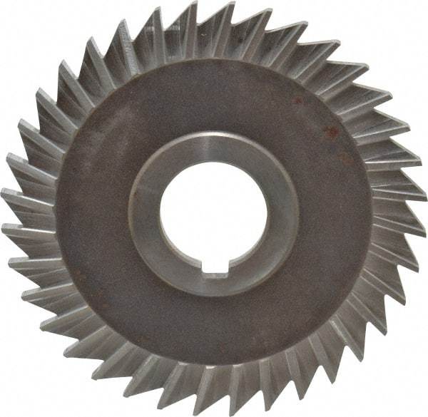 Keo - 4" Blade Diam x 3/16" Blade Thickness, 1" Hole, 36 Teeth, High Speed Steel Side Chip Saw - Straight Tooth, Arbor Connection, Right Hand Cut, Uncoated, with Keyway - Makers Industrial Supply