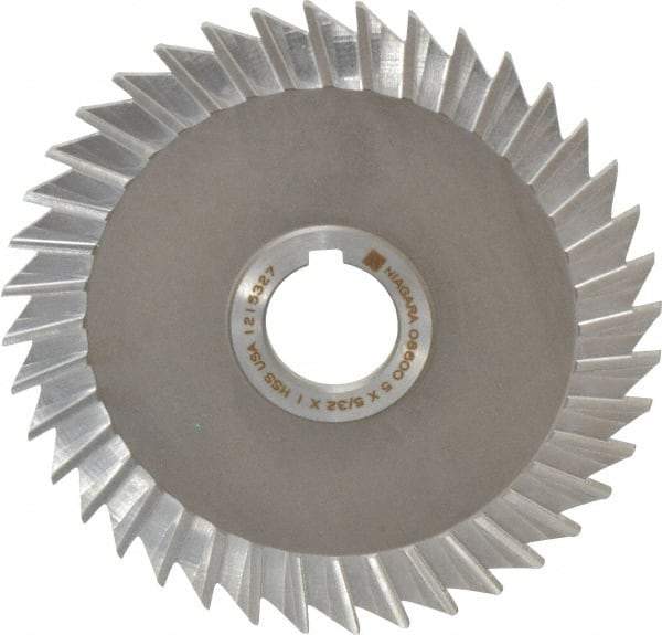 Keo - 5" Blade Diam x 5/32" Blade Thickness, 1" Hole, 40 Teeth, High Speed Steel Side Chip Saw - Straight Tooth, Arbor Connection, Right Hand Cut, Uncoated, with Keyway - Makers Industrial Supply