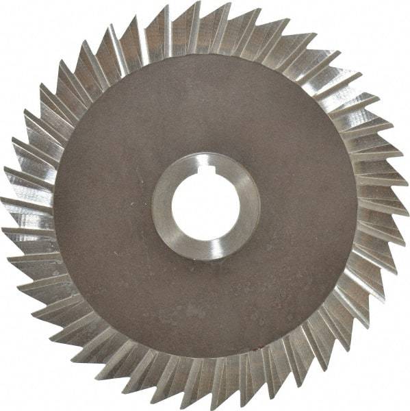 Keo - 6" Blade Diam x 1/8" Blade Thickness, 1" Hole, 42 Teeth, High Speed Steel Side Chip Saw - Straight Tooth, Arbor Connection, Right Hand Cut, Uncoated, with Keyway - Makers Industrial Supply