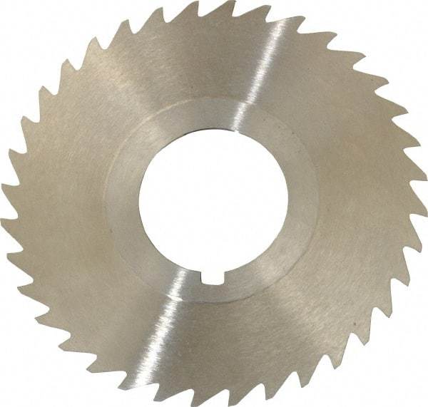 Keo - 2-1/2" Diam x 1/32" Blade Thickness x 7/8" Arbor Hole Diam, 36 Tooth Slitting and Slotting Saw - Arbor Connection, Right Hand, Uncoated, High Speed Steel, 10° Rake, Concave Ground - Makers Industrial Supply