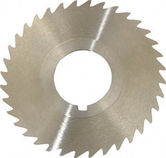 Keo - 2-1/2" Diam x 1/32" Blade Thickness x 7/8" Arbor Hole Diam, 36 Tooth Slitting and Slotting Saw - Arbor Connection, Right Hand, Uncoated, High Speed Steel, 10° Rake, Concave Ground - Makers Industrial Supply