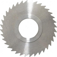 Keo - 2-1/2" Diam x 3/64" Blade Thickness x 7/8" Arbor Hole Diam, 36 Tooth Slitting and Slotting Saw - Arbor Connection, Right Hand, Uncoated, High Speed Steel, 10° Rake, Concave Ground - Makers Industrial Supply