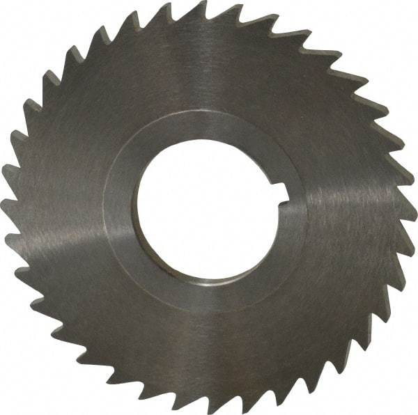 Keo - 2-1/2" Diam x 1/8" Blade Thickness x 7/8" Arbor Hole Diam, 36 Tooth Slitting and Slotting Saw - Arbor Connection, Right Hand, Uncoated, High Speed Steel, 10° Rake, Concave Ground - Makers Industrial Supply