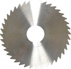 Keo - 4" Diam x 1/32" Blade Thickness x 1" Arbor Hole Diam, 40 Tooth Slitting and Slotting Saw - Arbor Connection, Right Hand, Uncoated, High Speed Steel, 10° Rake, Concave Ground - Makers Industrial Supply