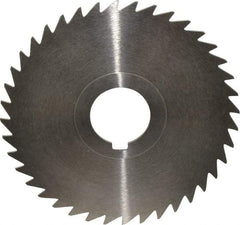 Keo - 4" Diam x 3/64" Blade Thickness x 1" Arbor Hole Diam, 40 Tooth Slitting and Slotting Saw - Arbor Connection, Right Hand, Uncoated, High Speed Steel, Concave Ground, Contains Keyway - Makers Industrial Supply