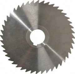 Keo - 5" Diam x 1/16" Blade Thickness x 1" Arbor Hole Diam, 44 Tooth Slitting and Slotting Saw - Arbor Connection, Right Hand, Uncoated, High Speed Steel, Concave Ground, Contains Keyway - Makers Industrial Supply