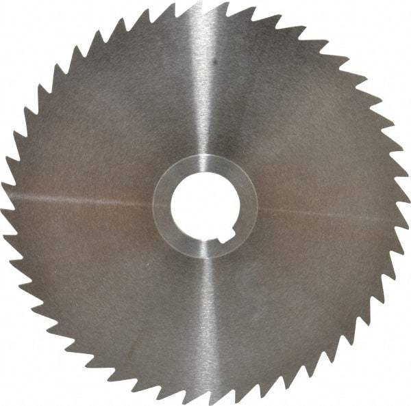 Keo - 6" Diam x 1/16" Blade Thickness x 1" Arbor Hole Diam, 48 Tooth Slitting and Slotting Saw - Arbor Connection, Right Hand, Uncoated, High Speed Steel, Concave Ground, Contains Keyway - Makers Industrial Supply